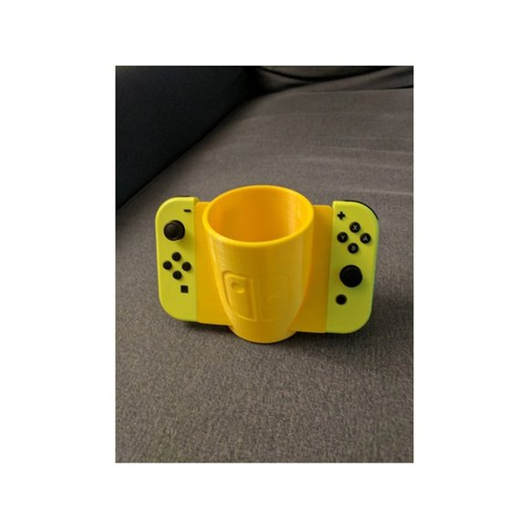 Nintendo Switch Drink Holder JoyCon Grip Can Cup Accessory White Elephant Gift - Picture 8 of 8